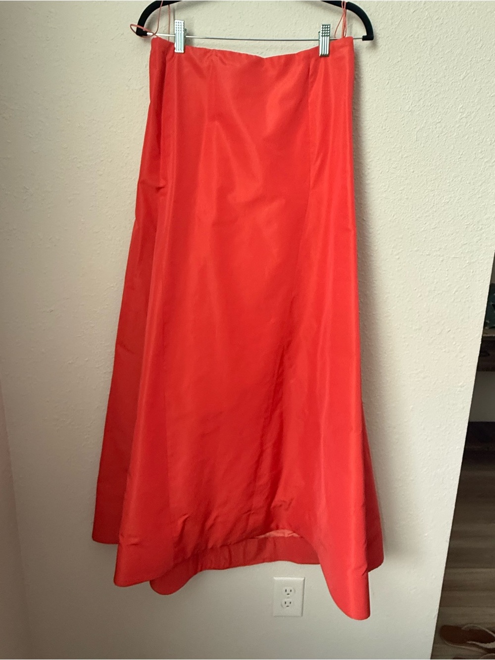 Carolina Herrera Coral-Peach Silk Skirt
